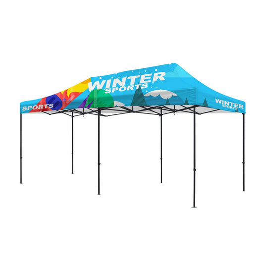 KIT DE CARPA PARA EVENTOS DE 20' DE ALUMINIIO PREMIUM (NEGRO) (SUBLIMACION DE TINTA CON SANGRADO COMPLETO)